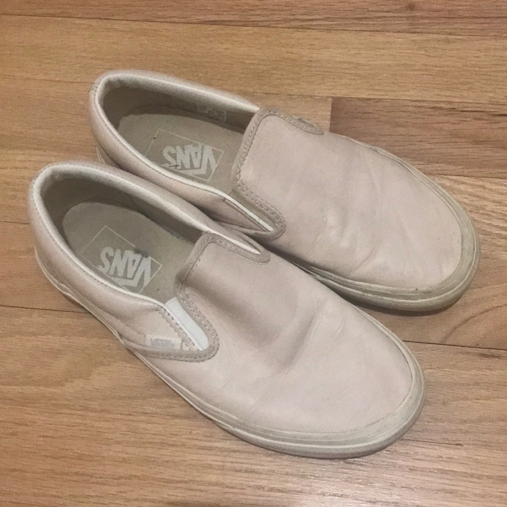 Leather slip on Vans